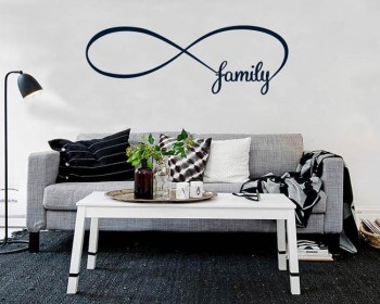 Infinity Family Quotes Wall Decal Quotes Vinyl Art Stickers